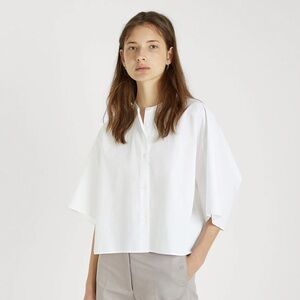 Acne Studios White Bridget Cropped Blouse